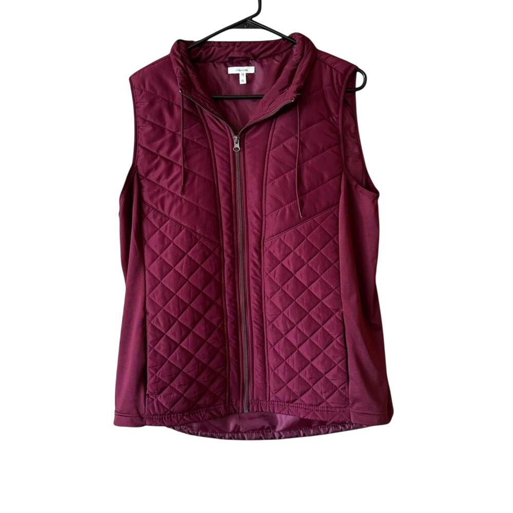 Maurices Burgundy Zip up Vest XL